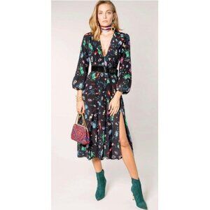 NWT Rixo London Camellia Split Hem Dress in Space Age